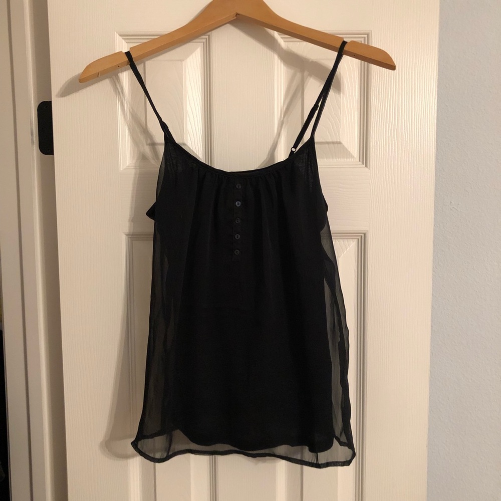 Black Sheer overlay Tank Cami